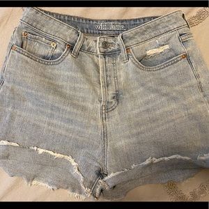 Wild Fable High Rise Distressed Mom Jean Shorts
